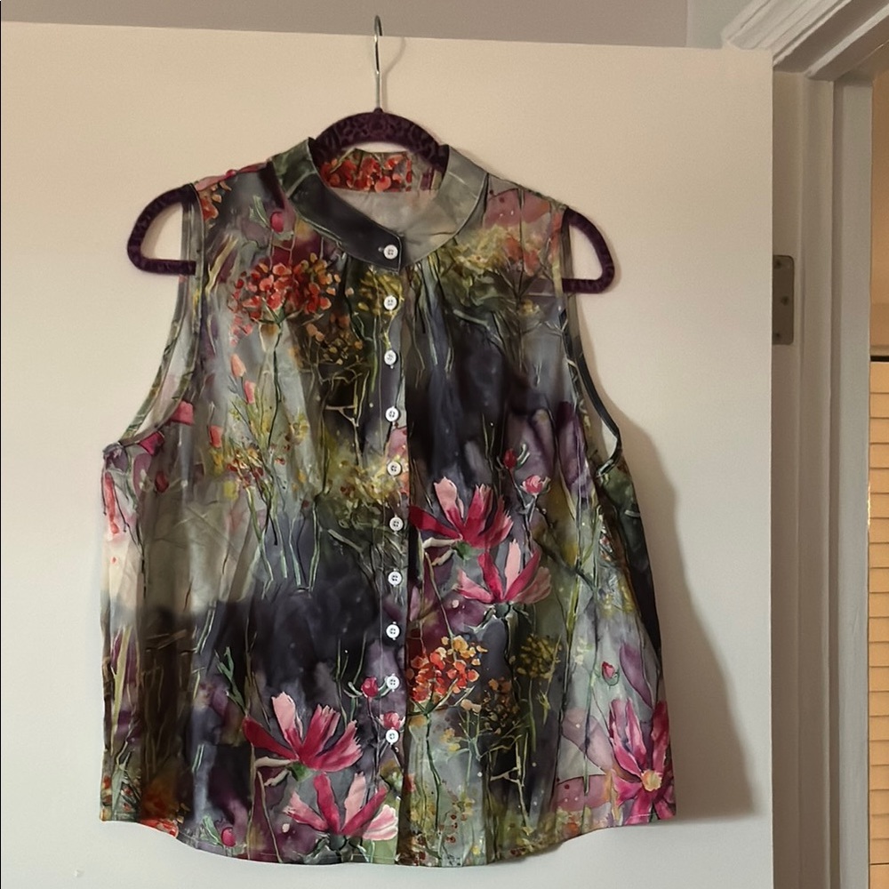 Floral Sleeveless Women's Top